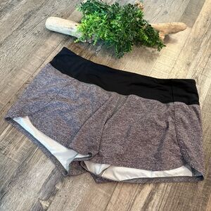 lululemon athletica Black and Gray Athletic Shorts